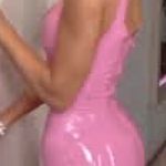Boutique Khloe Kardashian Barbie Pink Kylee Mini Dress PU Latex XS/S ASO Revolve Photo 3