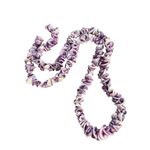 Vintage Chipped Shell Necklace Dyed Purple Surfer Vacation Screw Barrel Estate Photo 3