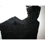 Jill Stuart New Womens Designer  Black Lace Dress One Shoulder 0 2 Broach Short Photo 7
