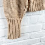 Free People Bell Song Pullover Cropped Sweater Sandcastle Tan Knit Small Photo 2