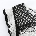 ZARA NWOT  Woman Black & White Crochet Short Sleeve RUFFLED Top Photo 5