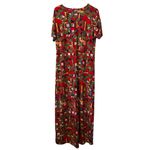 LuLaRoe  Womens Short Sleeve Long Maxi Dress Floral Size XL Tropical Loungewear‎ Photo 1