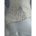 NWT Francesca's Textured White Rhinestone Sequin Bow Dress, Sz L (b31) Size L Photo 3