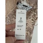 Alex Evenings  Women's Long V Neck Fit and Flare Dress w/ Shawl Rose Gold Size 12 Photo 6