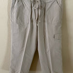 st. john's bay  Khaki Cropped Cargo Pants Photo 0