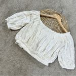 We The Free Women’s Dancing Till Dawn Cropped Top Off-Shoulder Boho in Ivory S Photo 6