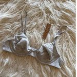SKIMS Cotton Jersey Bra Light Heather Grey Size 34A Photo 2