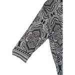 Denim 24/7 Medallion Paisley Tunic Top Women's 22 3/4 Sleeve Boho Hippie Resort Black Size undefined Photo 3