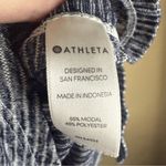 Athleta  Womens Breezy‎ Black White Space Dye Active Shirt Size Small Performance Photo 2