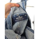 Hollister  Denim Overalls MOM Shorts Size Large Blue Distressed High Rise Photo 4