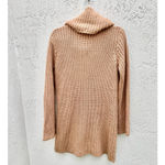BB Dakota Knit Turtleneck Pullover Sweater Mini Dress Tan Women's Size M Photo 6