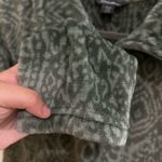 Eddie Bauer Vintage  Green Patterned Super Soft Fleece Jacket Photo 6