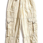 Wild Fable  Wide Leg Cargo Pants Women XS Mid-Rise Pull On Cream Off White Casual Photo 0