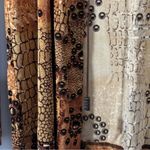 Chico's Vtg 80s  Cardigan Womens 1 US M Gold Black Open Shawl Made in USA Reptile Photo 4