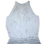 Ramy Brook NWT Shiny Audrey Smocked Midi in Twilight Blue Blouson Dress M $445 Photo 4