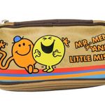 Vintage 90s Mr. Men and Little Miss Pencil Pouch Orange Photo 0