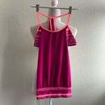 Nike Pink Filtered Striped Sporty 2-in-1 Tankini Top Swimwear S Photo 2