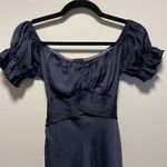 Hello Molly (NWT) Sky Child Ruched Puff Sleeve Maxi Dress Navy, Size XS/2 Photo 4