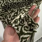 ZARA NWT  Printed Modal‎ Midi Dress Green/Cream Size Small Photo 6