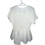 Neiman Marcus New  Ivory Tie-Front Blouse Photo 1