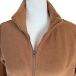 Get After It camel long sleeve collared stretchy zip up fleece jacket sweatshirt Size XS Photo 4