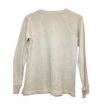 J.Crew  Rhinestone Jewel Neckline Holiday Heathered Cream Sweatshirt 100% Cotton Photo 8