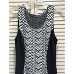 French Atmosphere Bodycon Maxi Dress Black/White Zigzag Size XS Photo 1