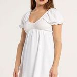 RSQ Womens White Smocked Bodice Babydoll Dress size S Photo 0