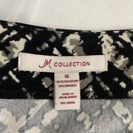 JM Collection EUC Vintage  women’s black gray cream zip flowy midi skirt size‎ 16 Photo 3