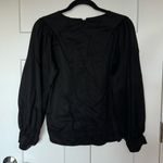 Club Monaco  Black Zip Back Puff Sleeve Top Photo 2