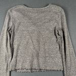 American Eagle XS Soft & Sexy Plus Heather Gray Cropped Long Sleeve Sweater Photo 9