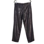 Old Navy  Black Metallic Straight Leg Pants Size 8 Metallic OG Loose Jeans Photo 1