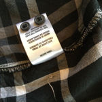 Woolrich  Black & White Plaid Button Up Tab Sleeve Small Photo 5