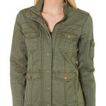 Kensie  Utility Military Mock Neck Zip Jacket Size‎ L Cargo Lightweight Gorpcore Photo 0