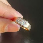 Simulated diamond gold plated ring size 8 Photo 6