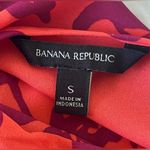 Banana Republic  Tank Top Cami Blouse Bright Orange/Red W/ Purple Print SIZE S Photo 7
