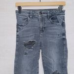 American Eagle  Stretch Women's Sized 2 Black High Rise Distressed Jegging Jeans Photo 3