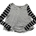 We The Free  Raw Hem Striped Long Sleeve Top M Photo 0