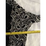 A'reve Boho Cardigan Size L Black Cream Lace Embroidered Button Front Romantic Size L Photo 6