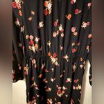 J. Jill Black Floral Long Sleeve Dress Photo 10