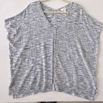 Caslon Popover popover Sweater Dolman Short Sleeves SMALL merle Poncho NEW Photo 1