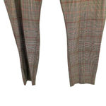 Anthropologie The Essential Slim Trouser Pants Cropped Plaid Brown Tan Size 14 Photo 7