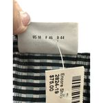 Akris Punto Luxury Blazer Sz 14 Silk Silver Blue Stripe 3/4 Sleeve Jacket #C11-8 Photo 3