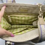 Eric Javits New York Lil Côte d’Azur Beige Purple Tote Bag Canvas Shoulder Bag Photo 8