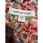 Amour Vert Organic Cotton Floral Boho Floral Blouse Top Size Large Photo 3
