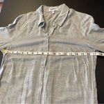 EXPRESS  The City Shirt Gray Button Down High Low Hem Women’s Size S Photo 6