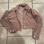Forever 21  corduroy blush cropped denim jacket Photo 0