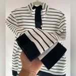 Lauren Ralph Lauren Striped Black/White Pullover With Mock Neck Women’s Size M Black Size M Photo 3