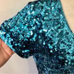 NWT Maner Sequin Short Sleeve V Neck Mini Dress Sz Lg Photo 5