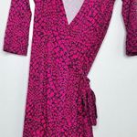 Diane Von Furstenberg Diane Von Futstenburg New Julian Two Wrap Dress in Dotted Snake Pink Photo 0
